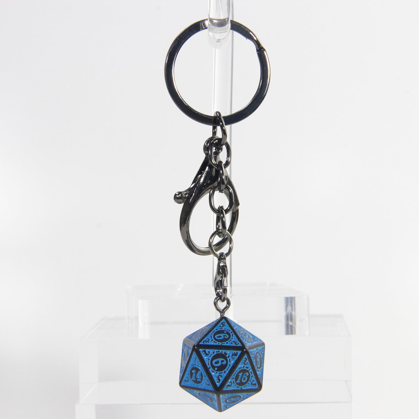 Lucky Dice Keychain, Colorful Acrylic Key Holder Bag Car Pendant, DND RPG Table Game Fans Souvenir Gift Jewelry