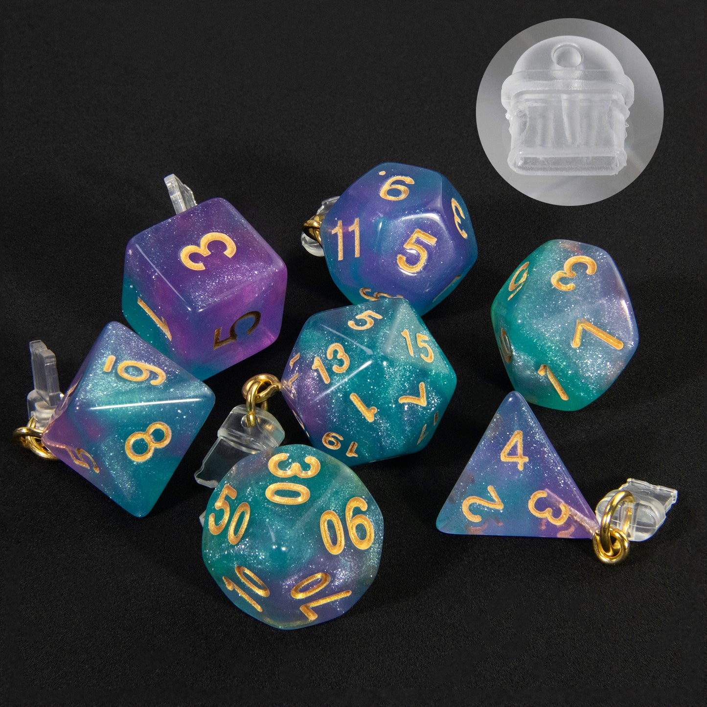 PVC Dustplugs with Acrylic Dice Pendant for Android Apple Phones Charging Port Dustproof Protector Dust Plugs