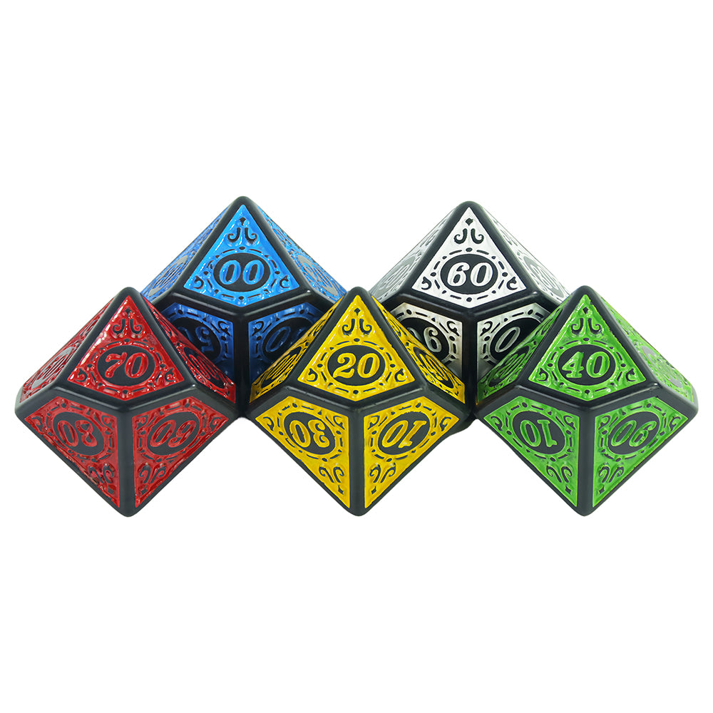 Polyhedral D10(00-90) Dice 10pcs 10 Sided Dice for Role Playing Game DND Boardgame Dice Set