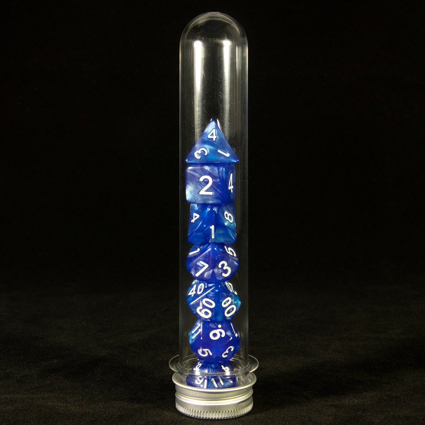Marble Effect Polyhedral Dice Set 7 Pieces D4 D6 D8 D10 D% D12 D20 DND Game Dices with Tube, Playing Table Game for Bar Club Party