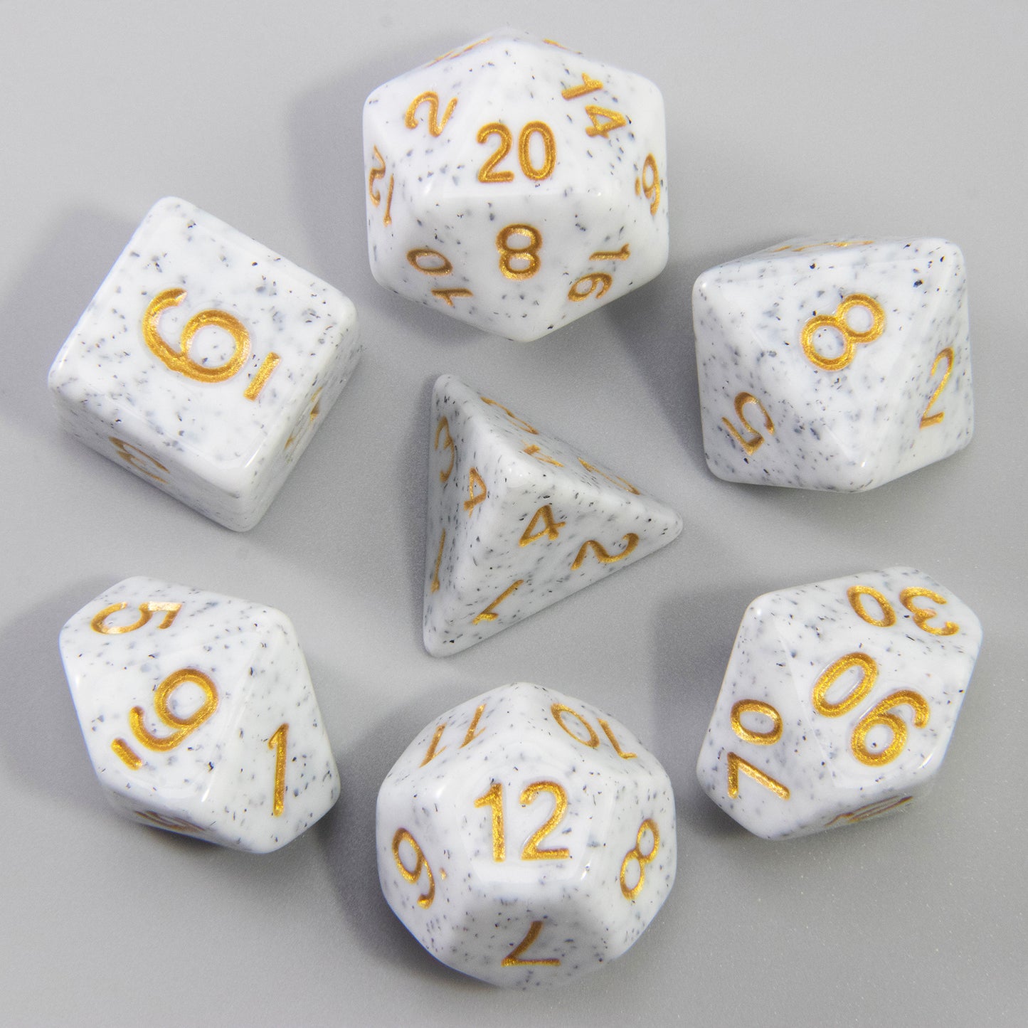 DND Polyhederal Dice Set 7pcs Game Dice D4-D20 for Dragons Game Table Board Roll Playing Games Solid Color Dice