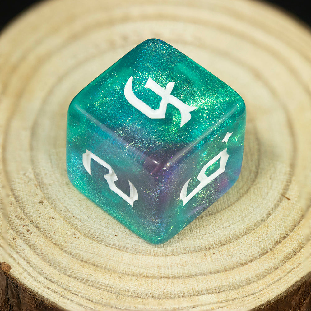 Polyhedral Dice Set - DND Role Playing Dice for Dungeons Game RPG Table Games, Double-Color with Glitter Effect, 7pcs