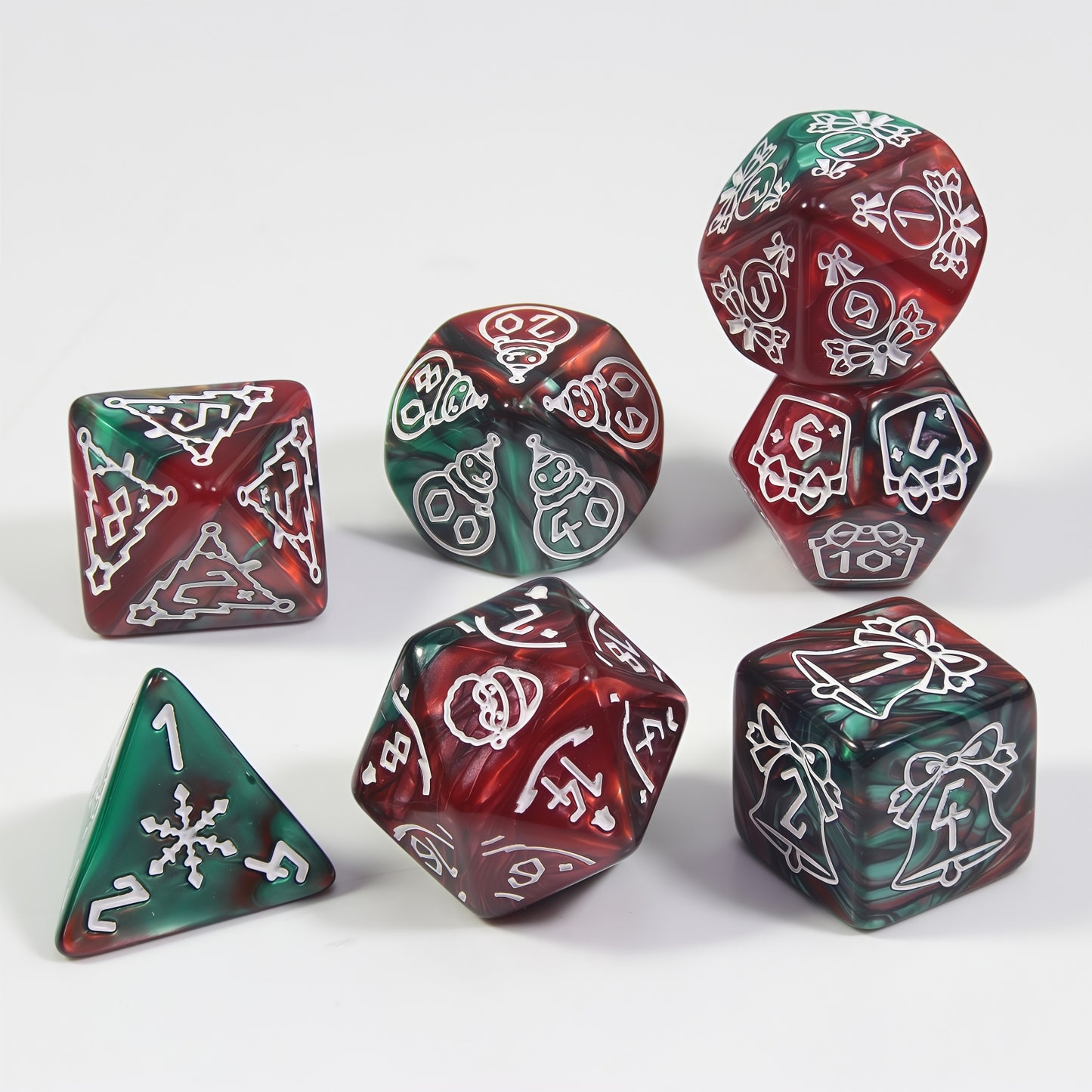 7pcs DND Board Game Dice Digital Polyhedral Dice for Magic Game DND RPG Table Game Entertainment Supplies