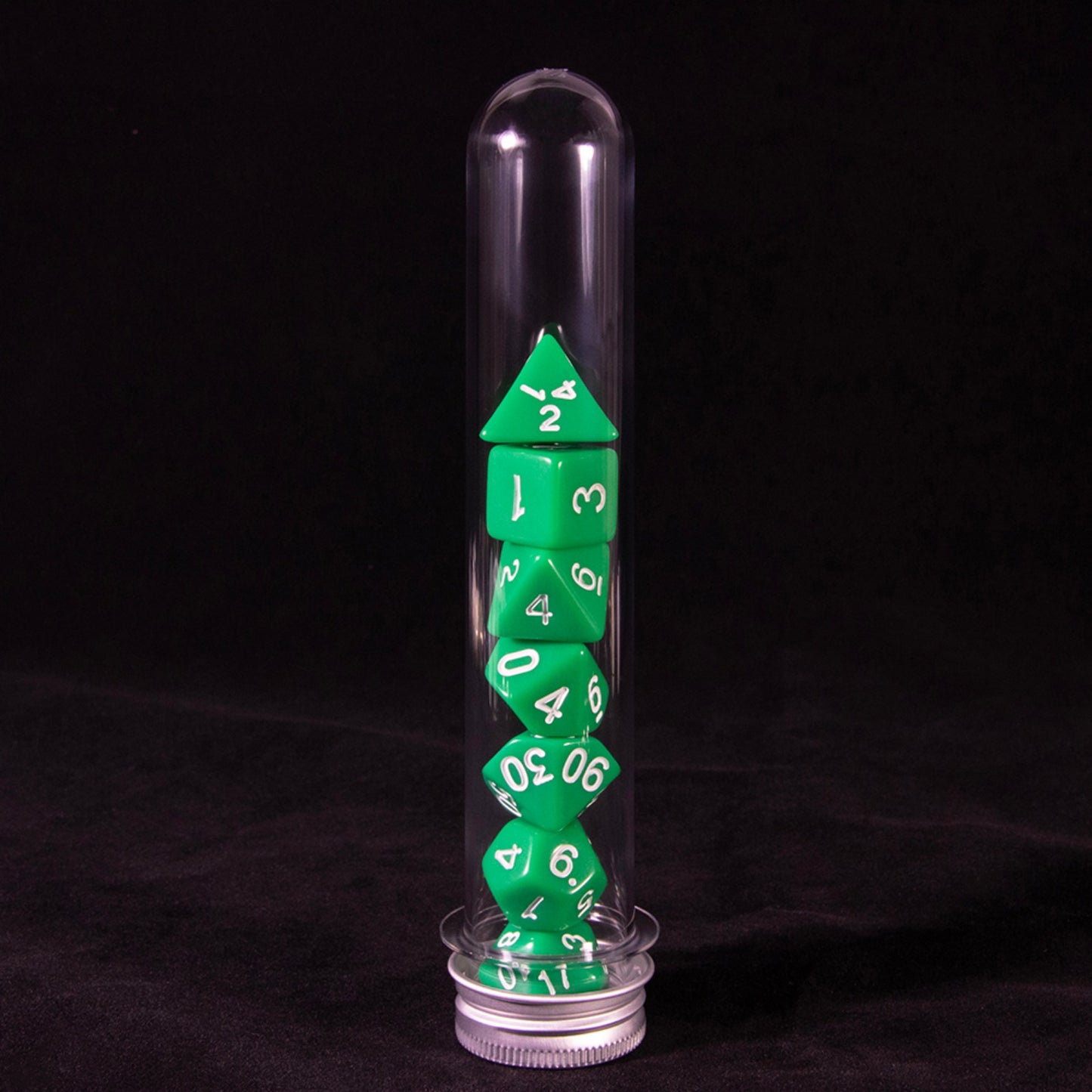 Colorful Dice 7pcs Polyhedral Digital Dice Set D4-D20 with Tube for DND RPG Game Board Game Accessories