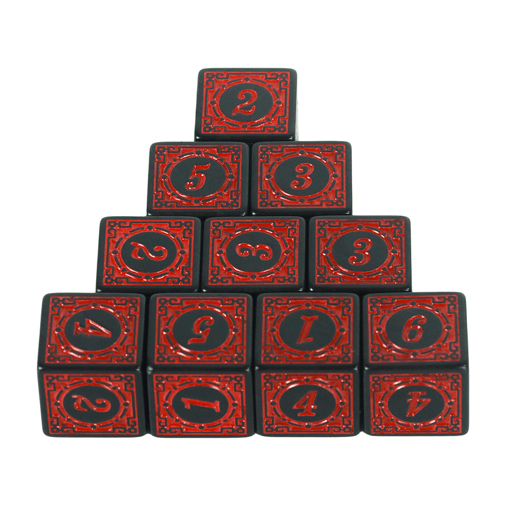 D6 Dice Set 10pcs Polyhedral Game Dice for DND RPG Party Club Tabletop Game Supplies