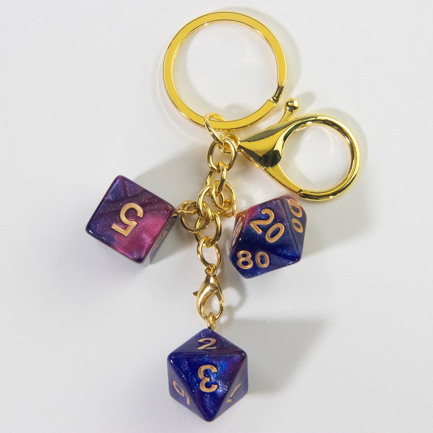 Lucky Acrylic Dice Keychain  - Stylish and Fortunate Charm for Keys, Bags - Durable, Multipurpose Accessories