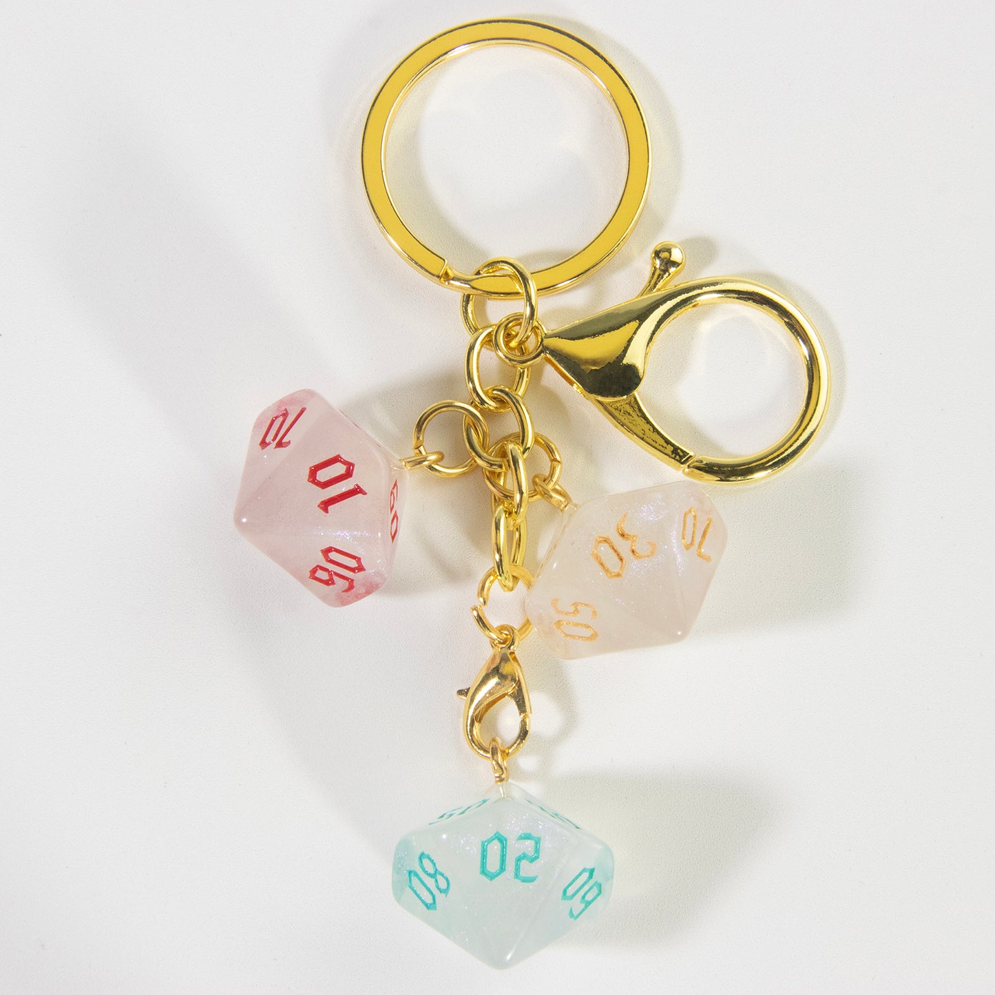 Fashion Keyring Dice Ornament Key Chain Pendant Men Kids Toys Gifts
