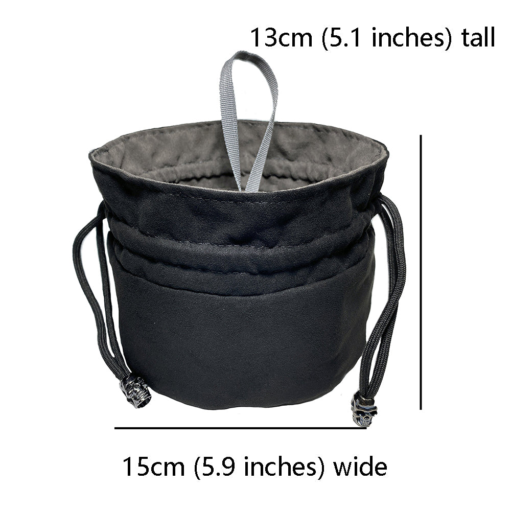 Dice Storage Bag with 8 Compartments, Drawstring Tote Bag, Tabletop Game Dice Storage for DND TRPG