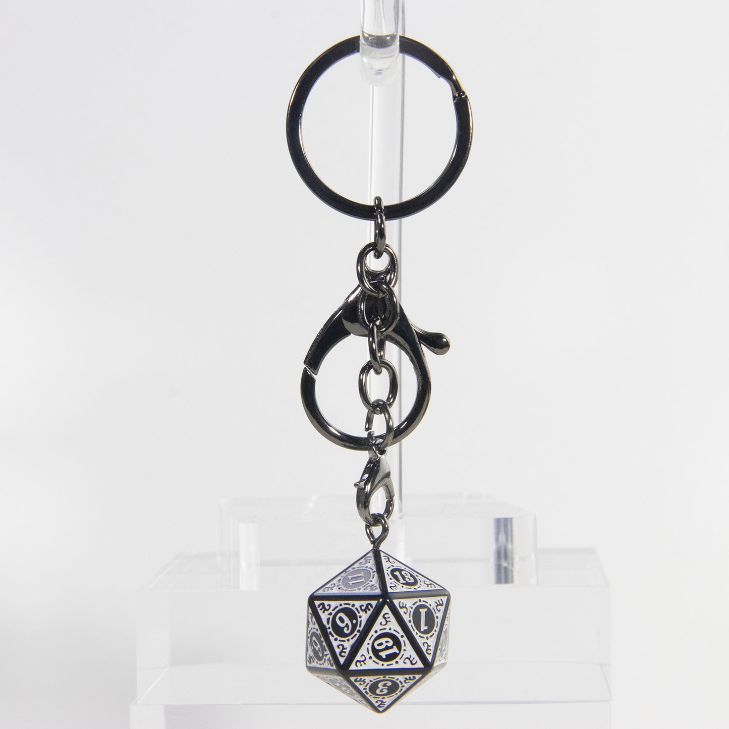 Lucky Dice Keychain, Colorful Acrylic Key Holder Bag Car Pendant, DND RPG Table Game Fans Souvenir Gift Jewelry