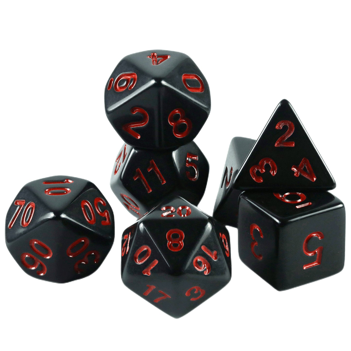 7pcs/set Opaque Dice Polyhedral Game Dice D4 D6 D8 D10 D10% D12 D20 for Board Game DND Role Playing