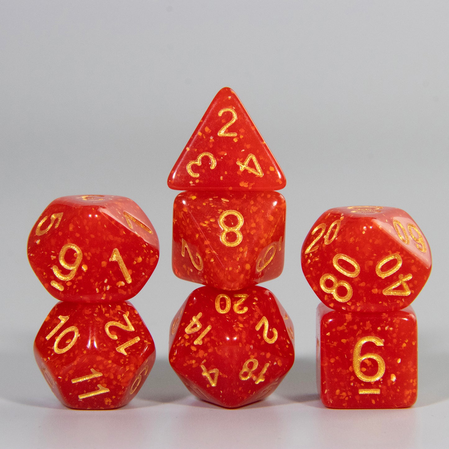 DND Polyhederal Dice Set 7pcs Game Dice D4-D20 for Dragons Game Table Board Roll Playing Games Solid Color Dice