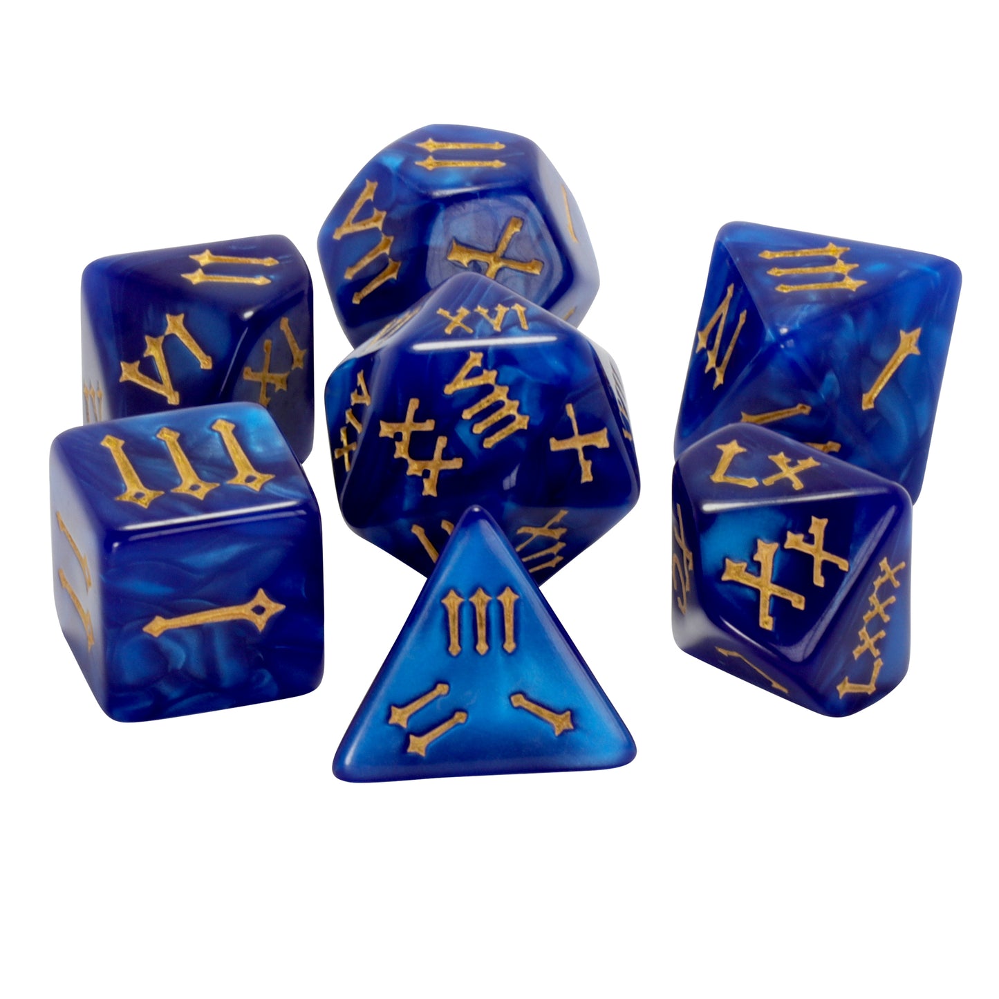 DND Dice Set - 7pcs Polyhedral Dice D4-D20 with Roman Digital for Board Game TRPG DND Game