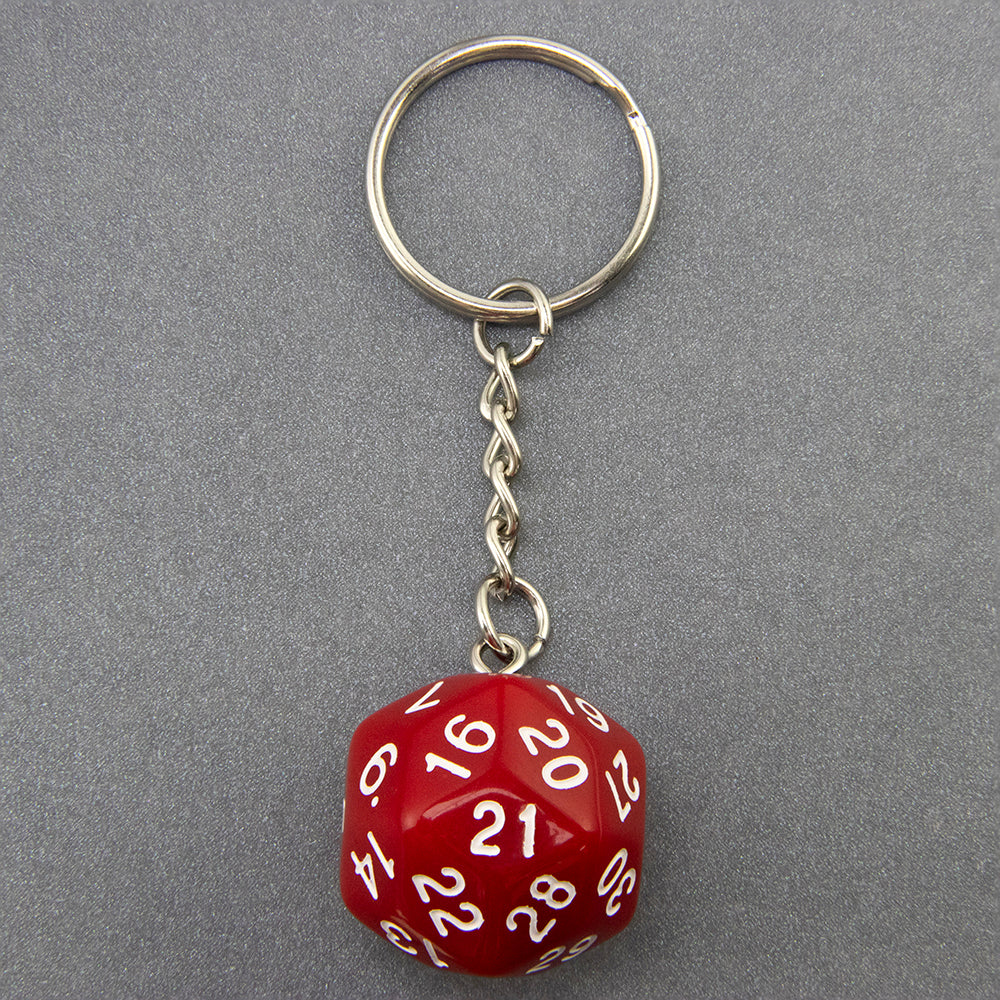 Dice Pendant Keychain Game Souvenirs D30 Dice Keyholder for Men Women Bag