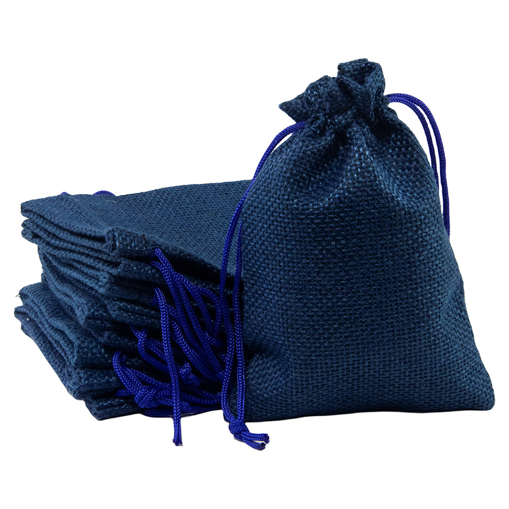 Burlap Drawstring Bags 10pcs Linen Bag Dice Storage Bag for Christmas Gifts Bag, Jewelry Packaging Bags
