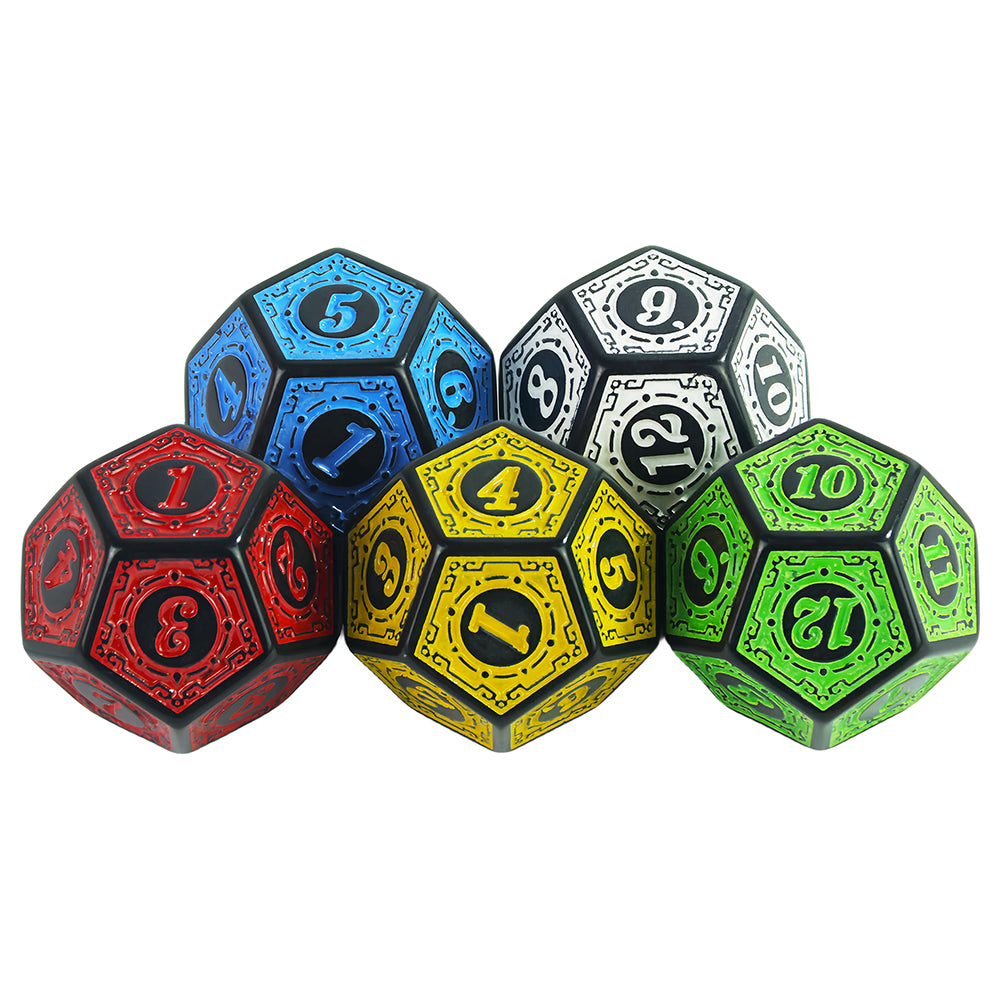 10PCS Polyhedral Dice 12 Sided Dice Set for DND Role Play Game Tabletop Game Accessories,Colorful Games D12 Dice