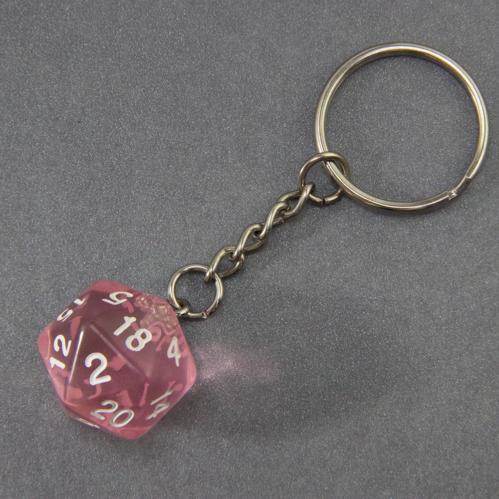 Candy Colored Keychain Board Game Souvenirs Kid Gift Keychain Handbag Table Game Lucky D20 Dice Keychain