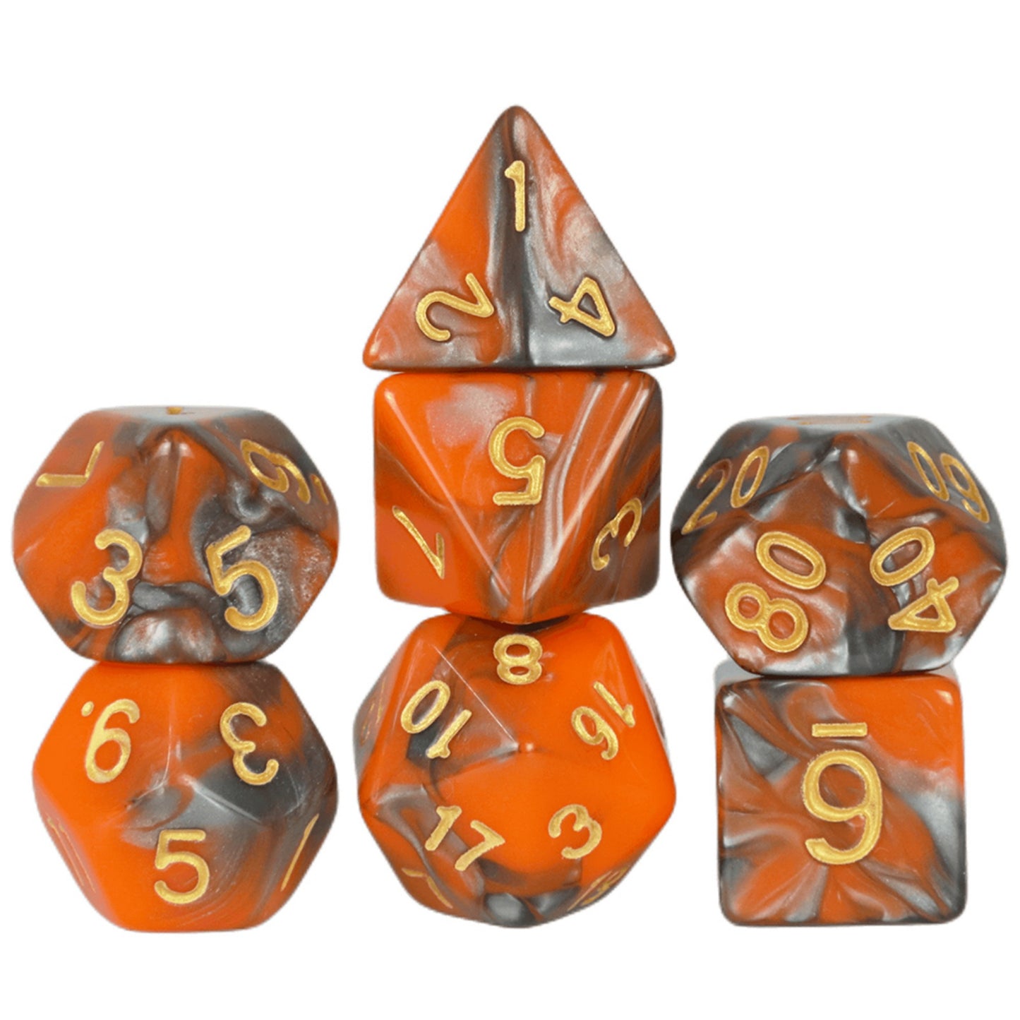 7pcs DND Polyhedral Dice Double-color Dice with for Board Game DND RPG Role Playing Game Accessories