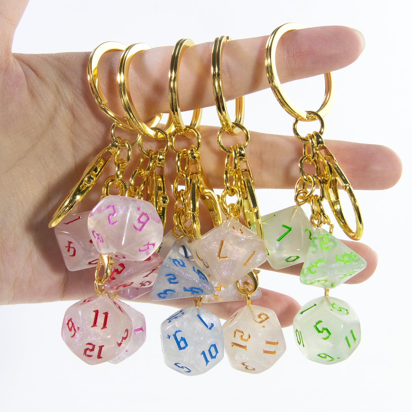 Fashion Keyring Dice Ornament Key Chain Pendant Men Kids Toys Gifts