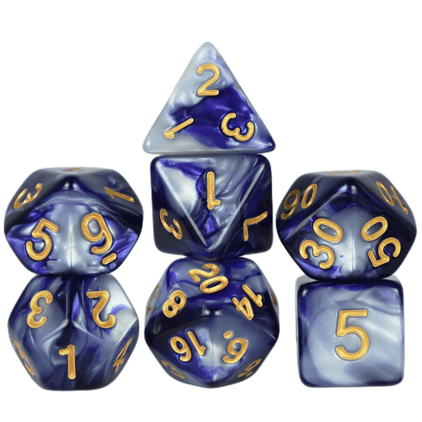 7pcs DND Polyhedral Dice Double-color Dice with for Board Game DND RPG Role Playing Game Accessories