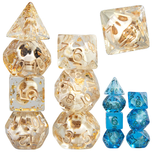 Shells/Skull Polyhedral Dice Set 7 Pieces D4-D20 D&D Game Dices for DND TRPG Board Game and Role Playing Game Accessories