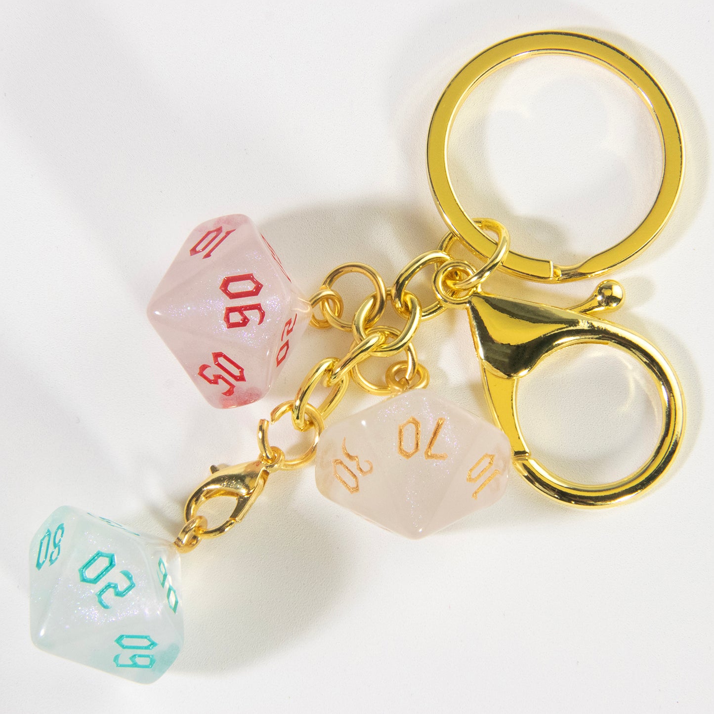 Fashion Keyring Dice Ornament Key Chain Pendant Men Kids Toys Gifts