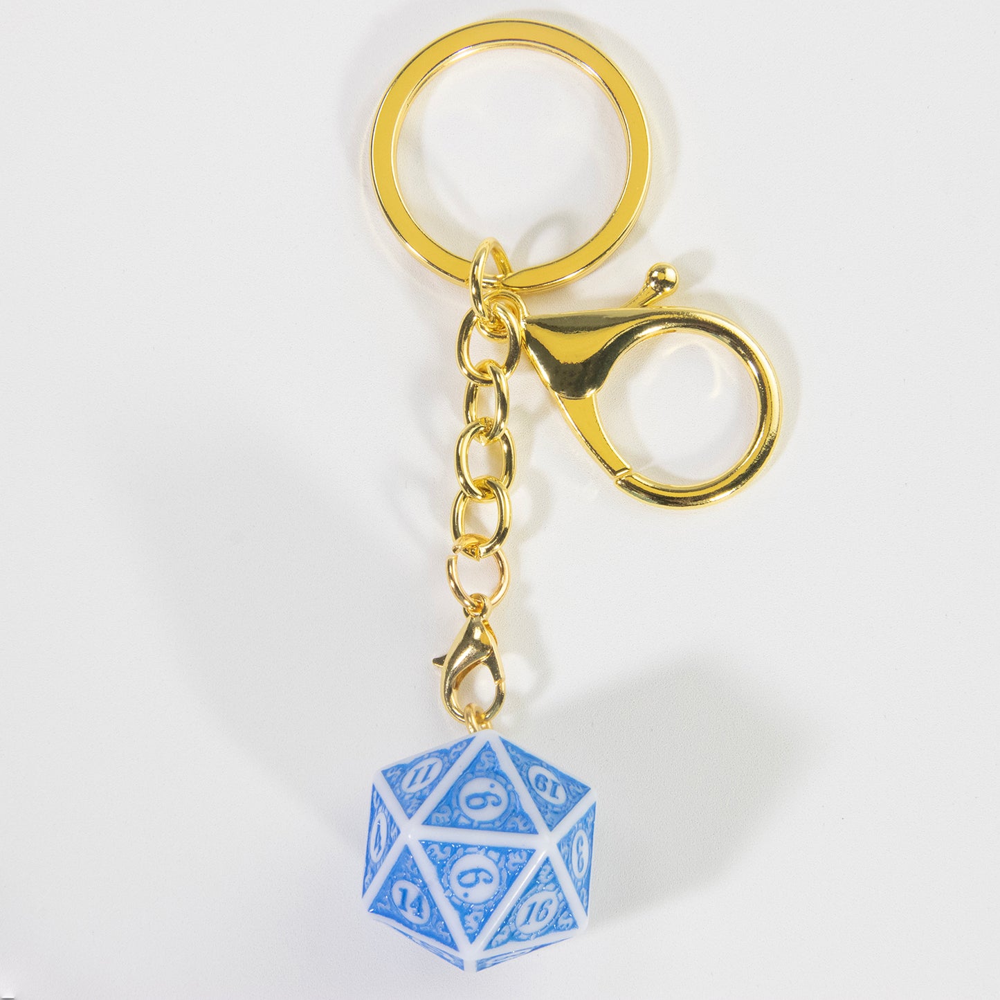 Lucky Dice Keychain, Colorful Acrylic Key Holder Bag Car Pendant, DND RPG Table Game Fans Souvenir Gift Jewelry