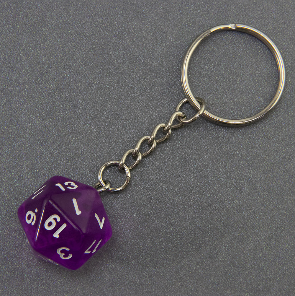 Candy Colored Keychain Board Game Souvenirs Kid Gift Keychain Handbag Table Game Lucky D20 Dice Keychain