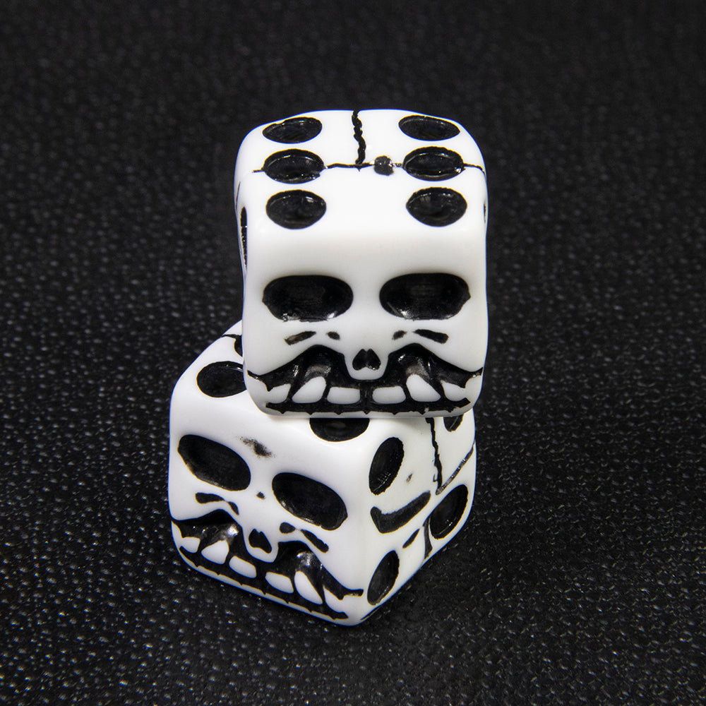 Skull Funny Dice White D6 Pips 19mm for Friend Party Board Game Entertainment