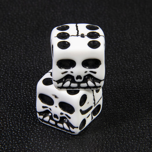 Skull Funny Dice White D6 Pips 19mm for Friend Party Board Game Entertainment