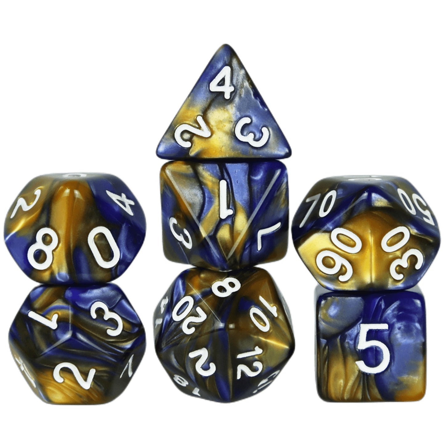 7pcs DND Polyhedral Dice Double-color Dice with for Board Game DND RPG Role Playing Game Accessories