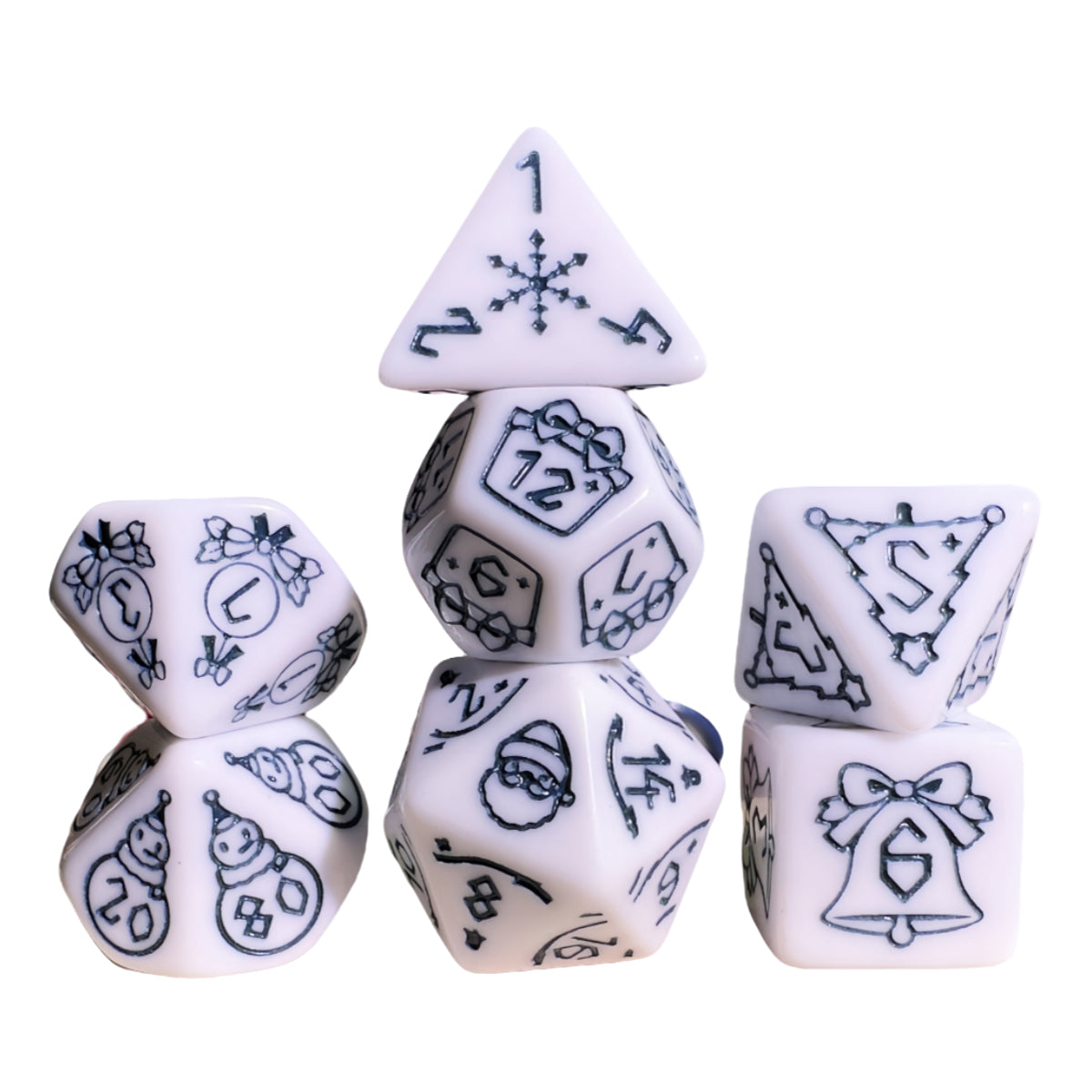 7pcs DND Board Game Dice Digital Polyhedral Dice for Magic Game DND RPG Table Game Entertainment Supplies