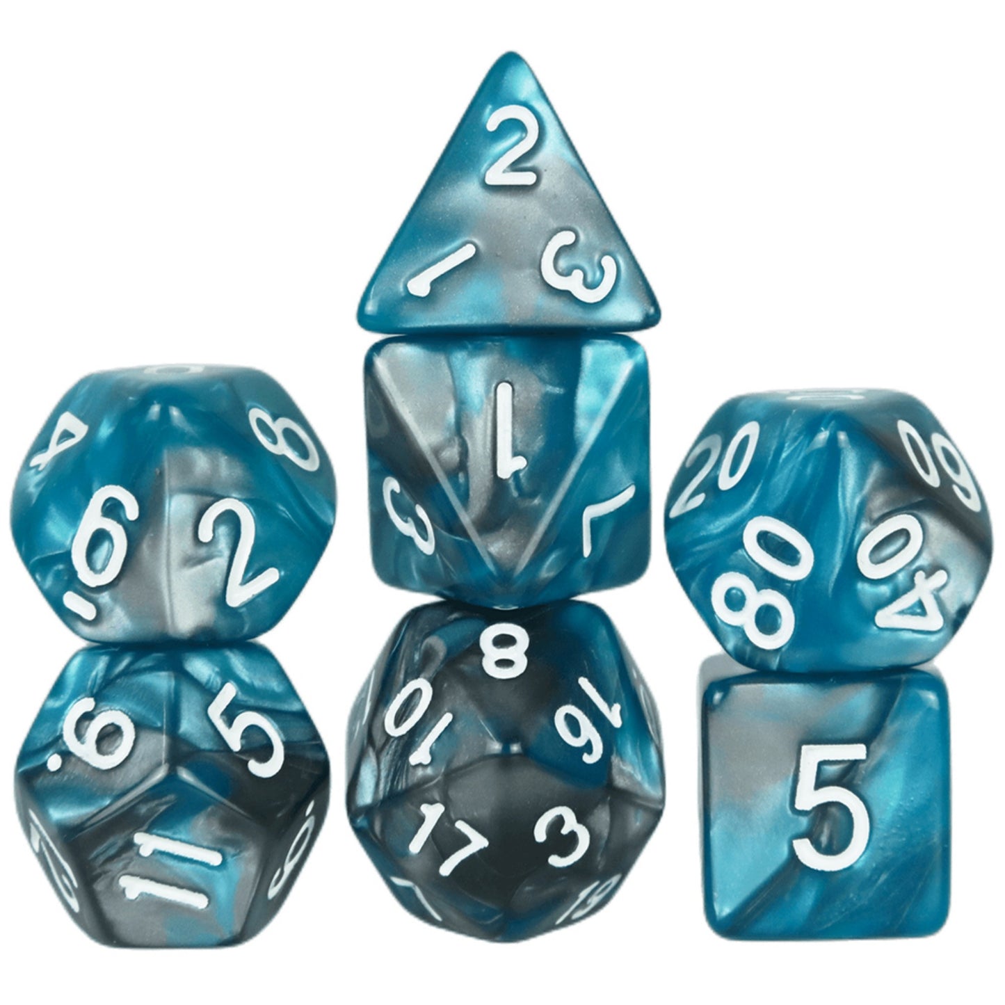 7pcs DND Polyhedral Dice Double-color Dice with for Board Game DND RPG Role Playing Game Accessories