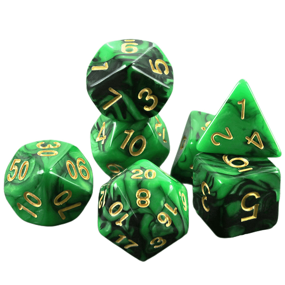Acrylic Dice Set 7pcs DND Game Polyhedral Dice for Board Game Role Playing Game DND
