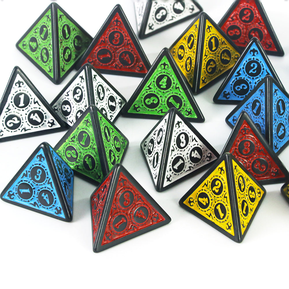 D4 Dice Set 10pcs 4 Sided Polyhedral Dice for Board Game DND TRPG