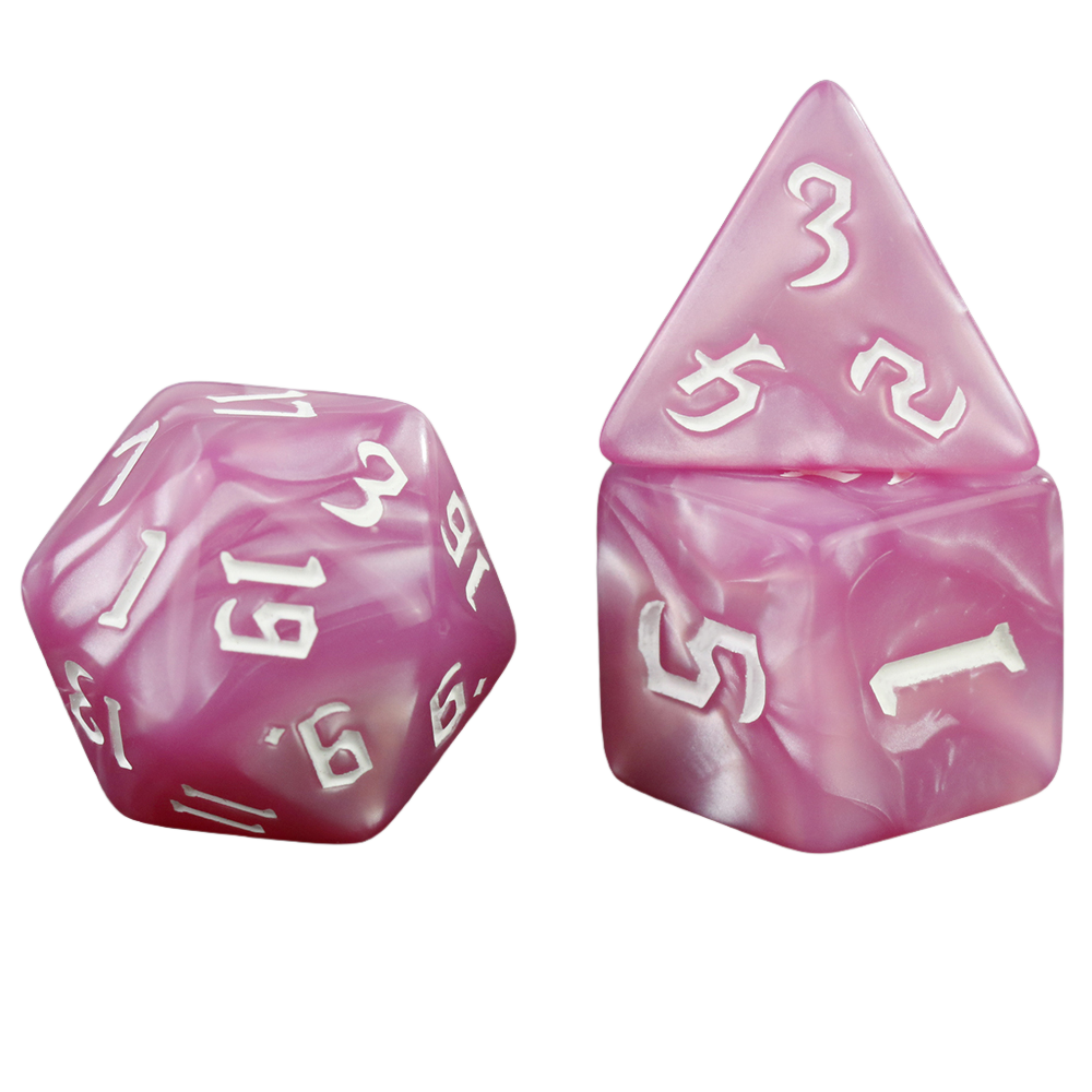 7pcs Polyhedral Dice Set Swirl Color DND Dice for Board Games Role Playing D4 D6 D8 D10 D00 D12 D20 - Roleplaying Game Dice