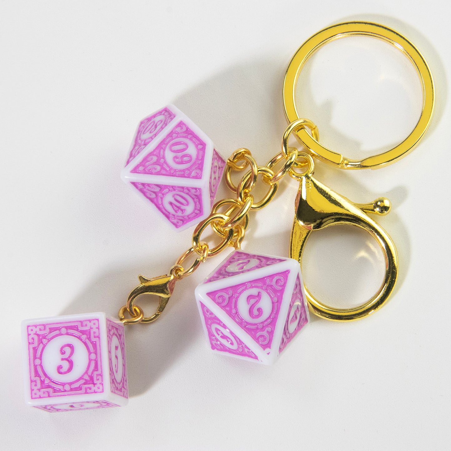 3D Fashion Dice Keychain Pendant - Stylish Car Bag Pouch Accessories for Men Women