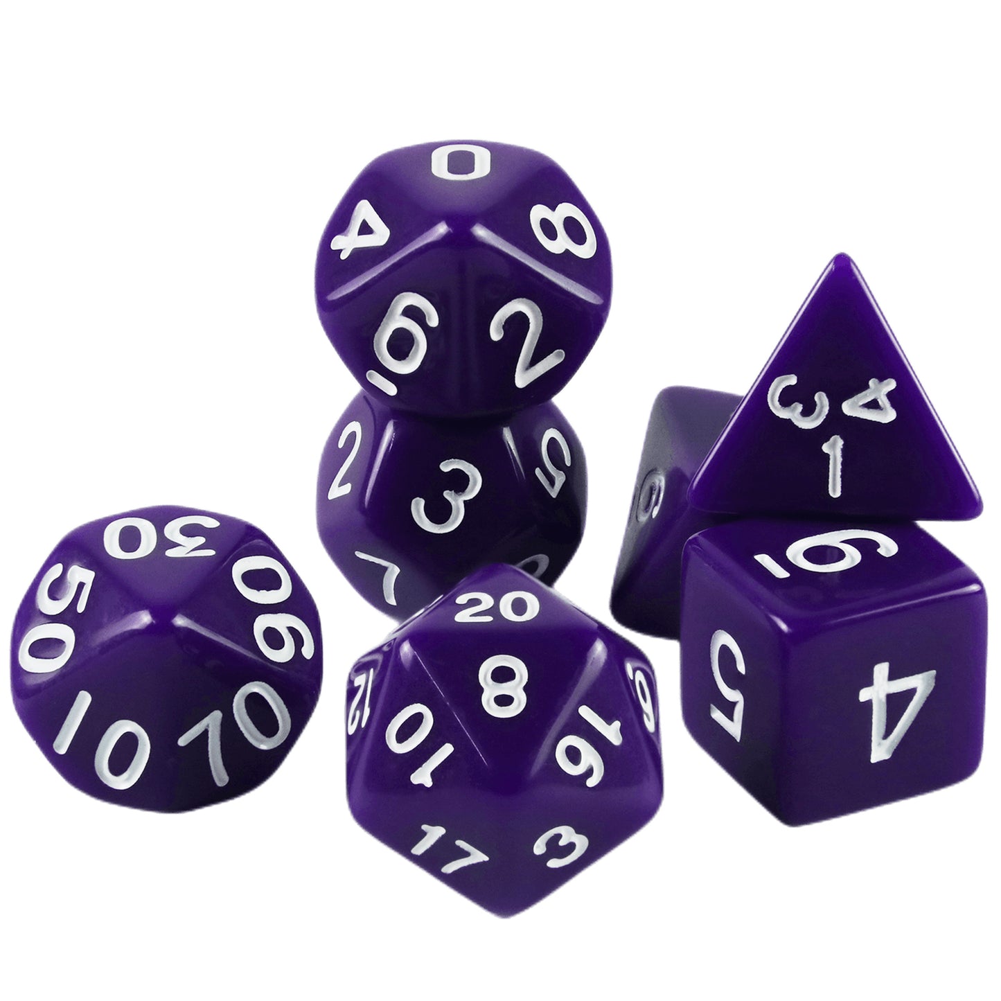 Opaque Dice 7pcs Colorful Polyhedral Game Dice for Role Playing DND Board Game Accessories