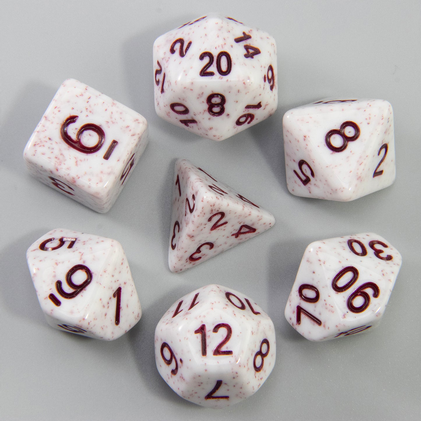 DND Polyhederal Dice Set 7pcs Game Dice D4-D20 for Dragons Game Table Board Roll Playing Games Solid Color Dice
