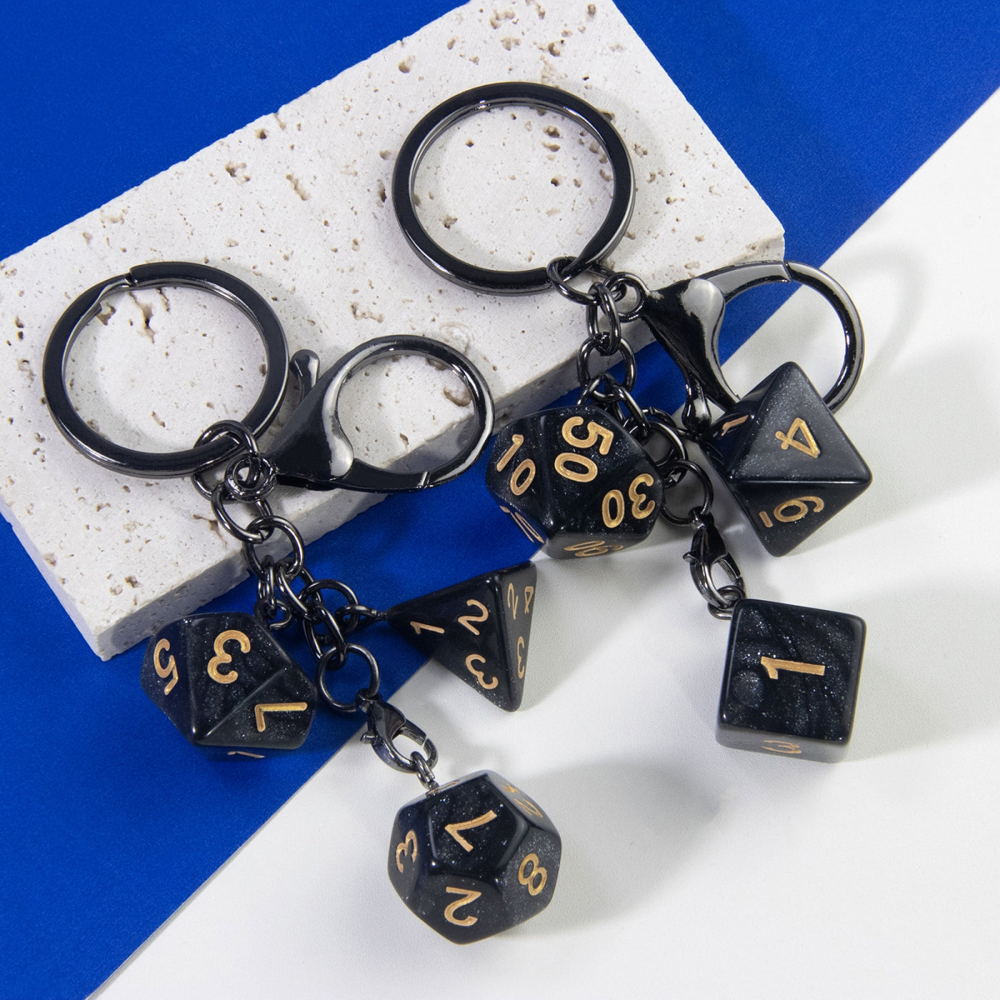 Dice Keychain Keyring Table Game Key Chain for Bag Pendant Game Dice