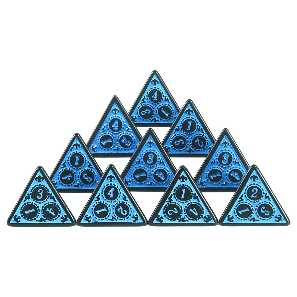 D4 Dice Set 10pcs 4 Sided Polyhedral Dice for Board Game DND TRPG