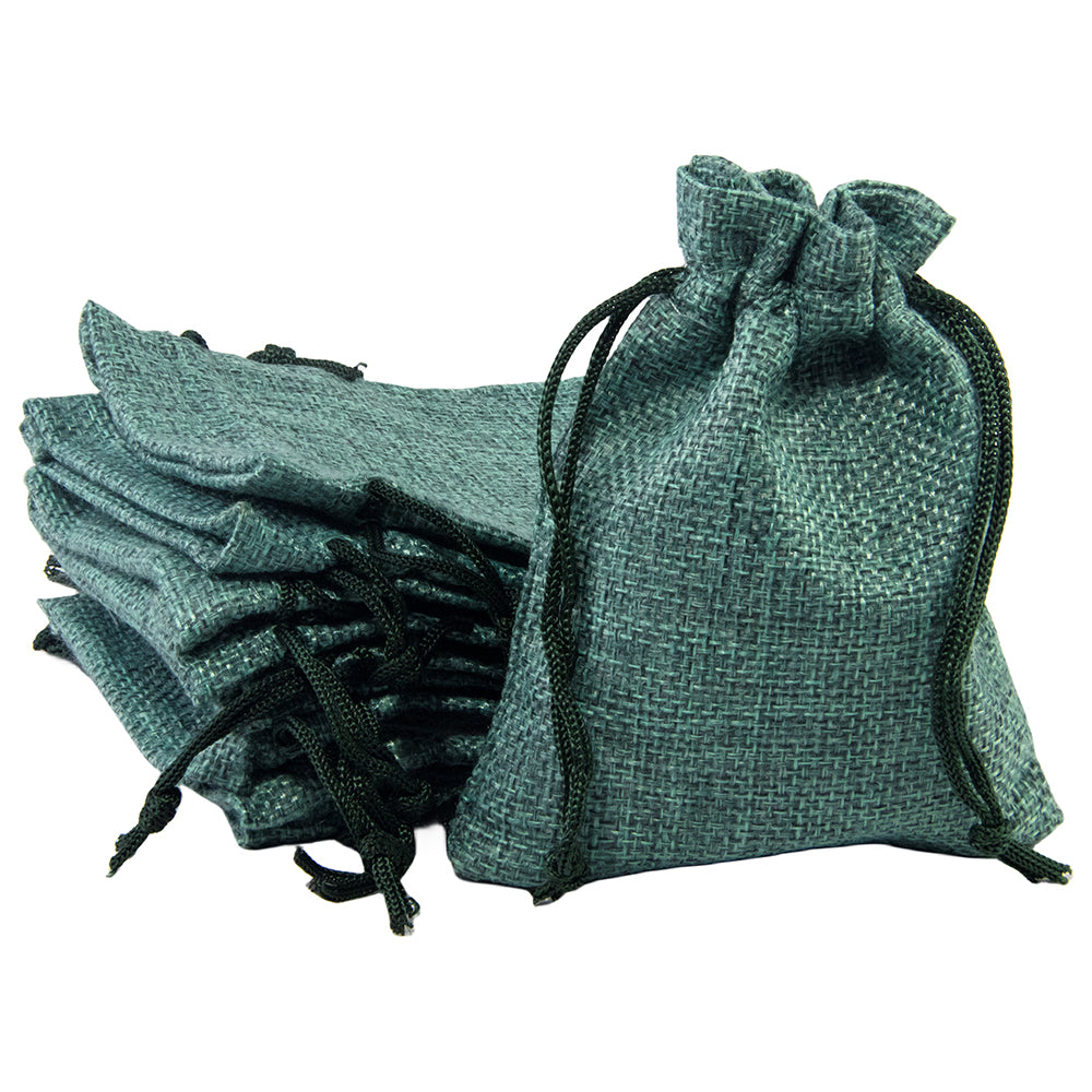 Burlap Drawstring Bags 10pcs Linen Bag Dice Storage Bag for Christmas Gifts Bag, Jewelry Packaging Bags