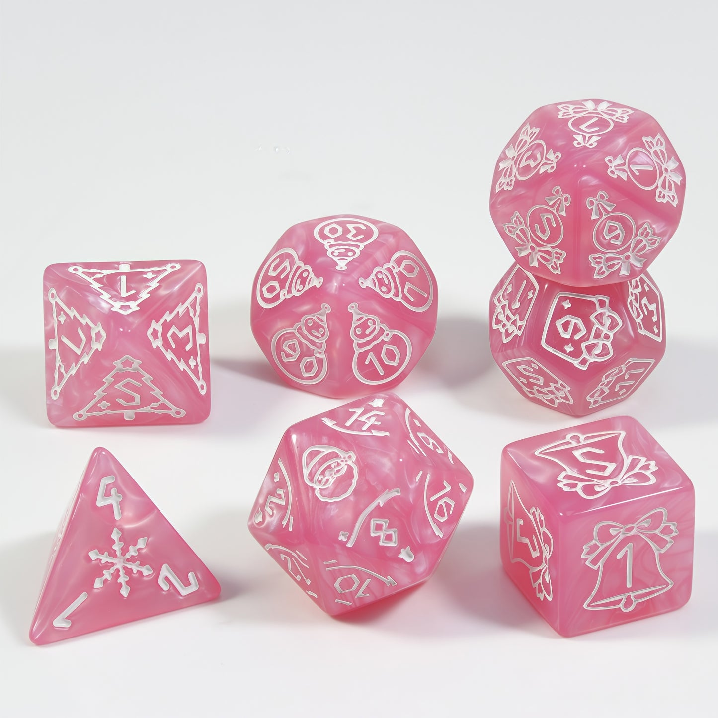7pcs DND Board Game Dice Digital Polyhedral Dice for Magic Game DND RPG Table Game Entertainment Supplies