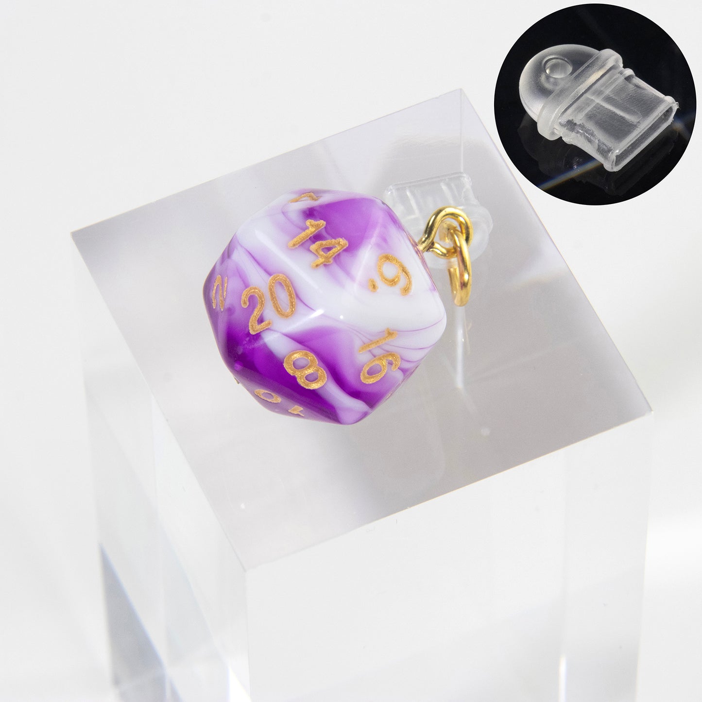 Phone Dust Plug with Acrylic Dice Charm Dust Protection Stopper for iphone Type-C Phone Charge Port