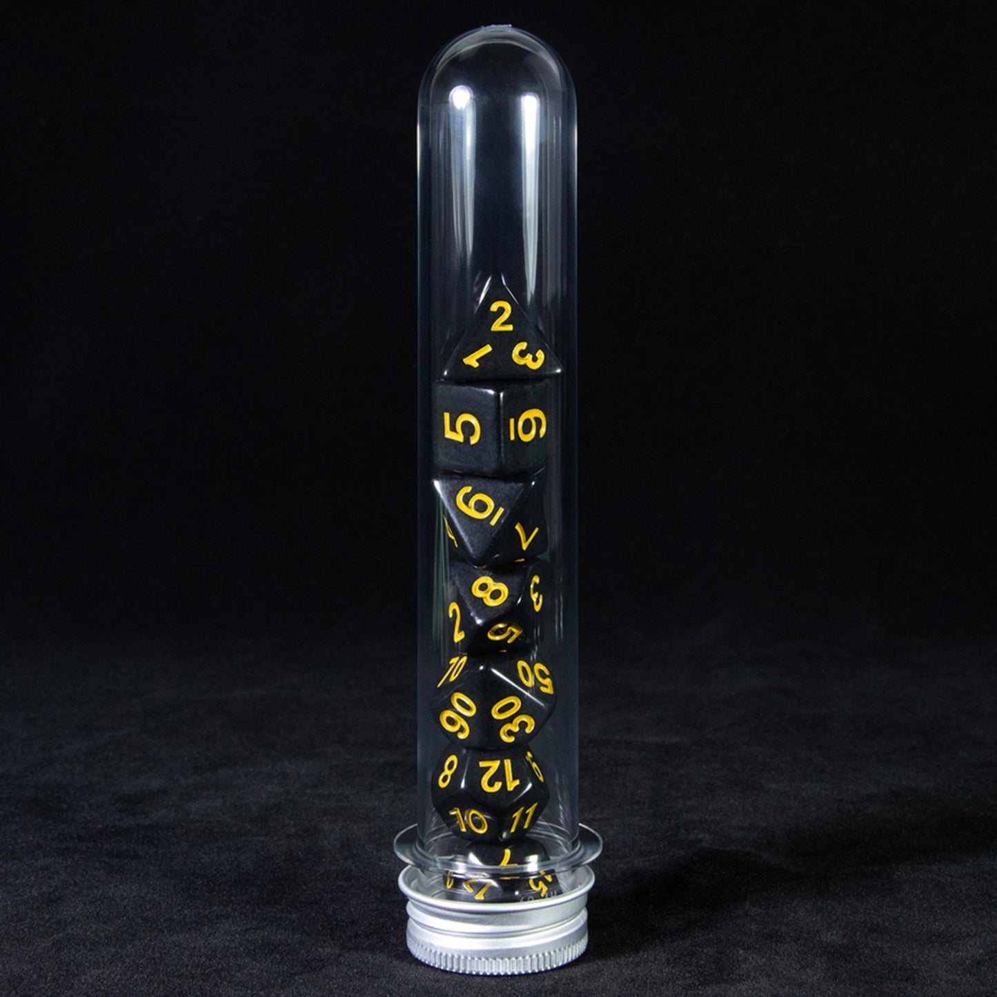 Colorful Dice 7pcs Polyhedral Digital Dice Set D4-D20 with Tube for DND RPG Game Board Game Accessories