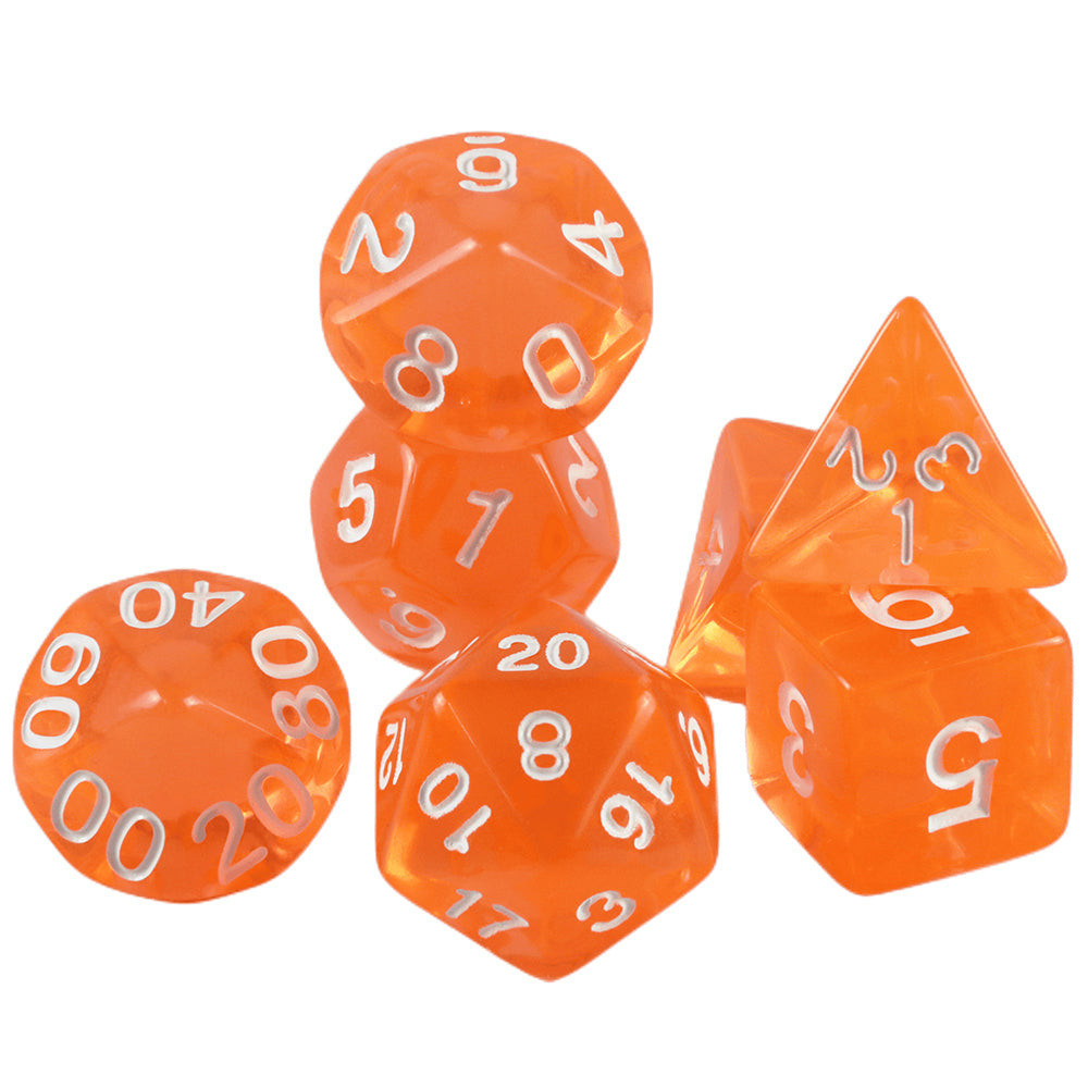 Candy Color Dice Polyhedral Dice Set D4 D6 D8 D10 D% D12 D20 with Tube for D&D Board Game As Souvenirst Gift
