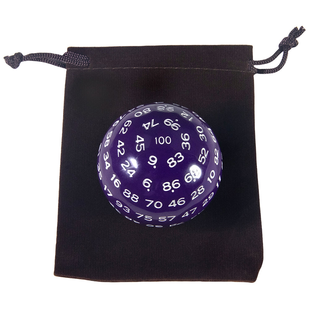 Multi-sided D100 Dice Polyhedral Acrylic 100 Sided Dices with Bag for Role Playing Table Games Party