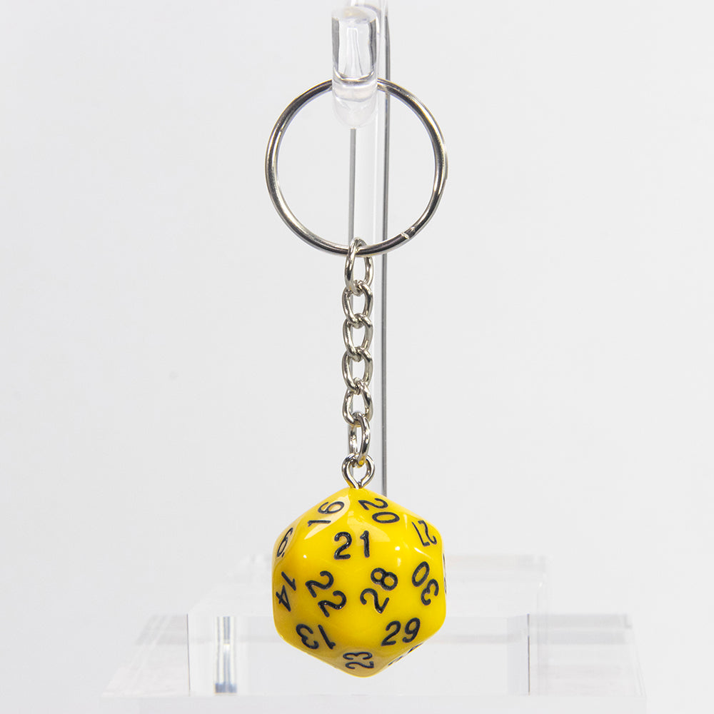 Dice Pendant Keychain Game Souvenirs D30 Dice Keyholder for Men Women Bag