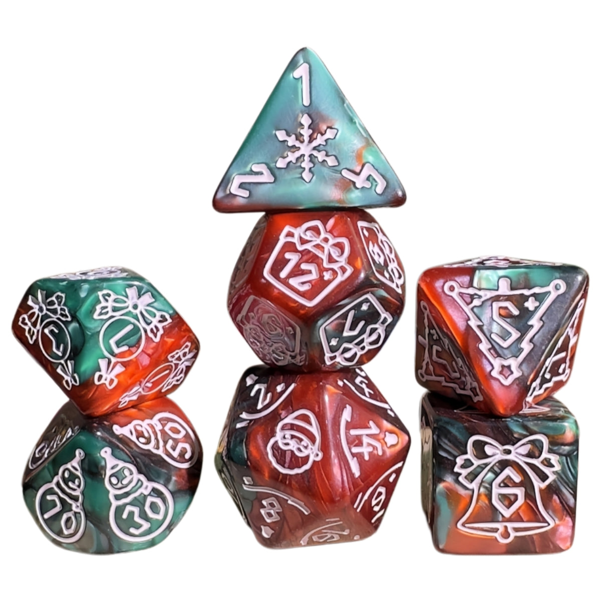 7pcs DND Board Game Dice Digital Polyhedral Dice for Magic Game DND RPG Table Game Entertainment Supplies