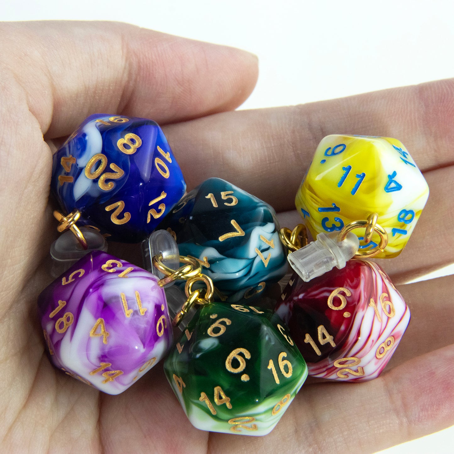 Phone Dust Plug with Acrylic Dice Charm Dust Protection Stopper for iphone Type-C Phone Charge Port