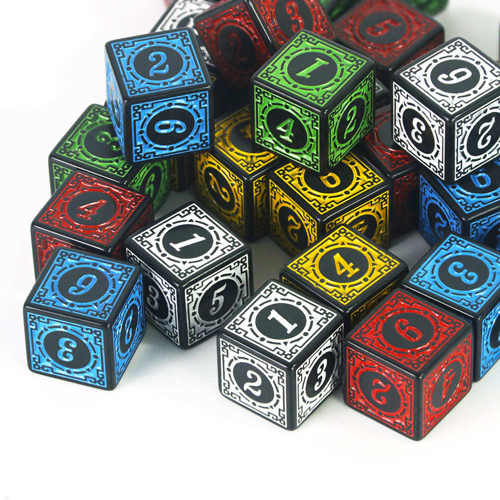 D6 Dice Set 10pcs Polyhedral Game Dice for DND RPG Party Club Tabletop Game Supplies